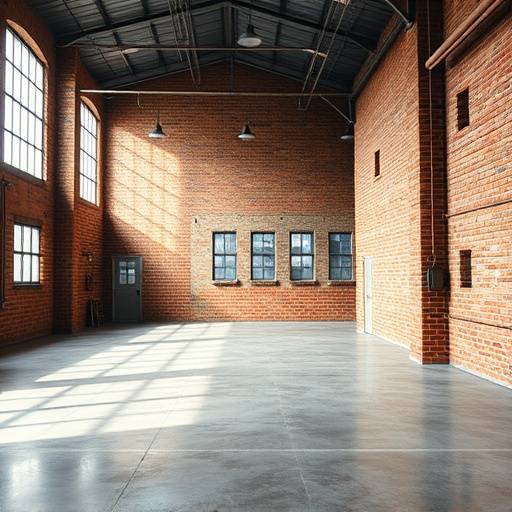 Photo studio space - Industrial Warehouse with exposed brick and concrete floors